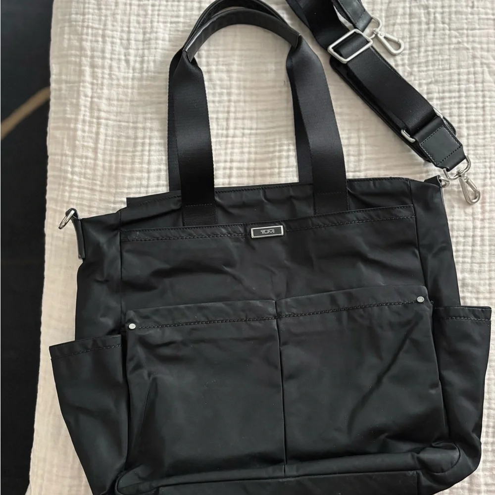 Tumi Black Nylon Diaper Bag - Picture 1 of 5